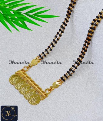 BBA1085 - Gold Plated Lakshmi Coin Long Mangalsutra Design