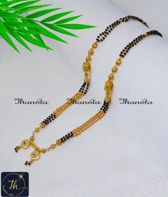 BBA1122 - Hindu Ad Stone Double Wati Mangalsutra 3 Line Long Chain