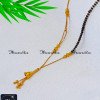 BBA1131 - Elegant Black Beads Mangalsutra Designs with Gold Chain