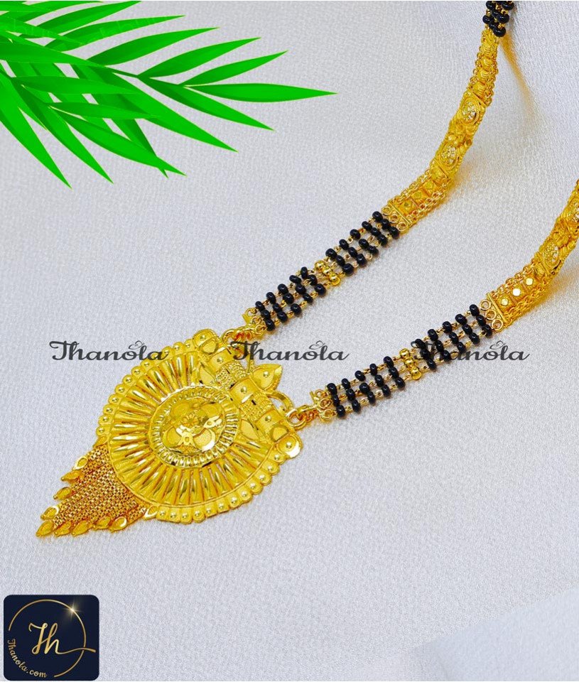 Forming Gold Hindu Wedding Long Mangalsutra Design new traditional long mangalsutra design