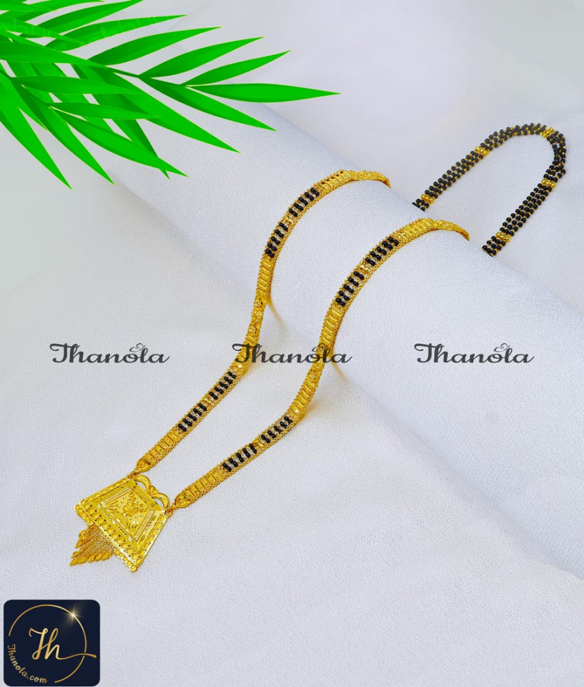 modern traditional gold hindu mangalsutra design