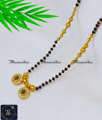 BBA1150 - Unique Stone Pendant Short Wati Mangalsutra Designs