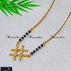 BBA1154 - Charming White Stone Pendant Modern Mangalsutra Design