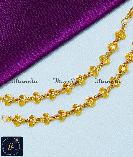 1 Gram Gold Plated Leaf Design Mattal Designs Gold Mattal designs for ladies