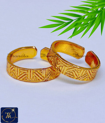 TRG1501 - Trendy Modern Gold Toe Rings Bichhiya Design Online