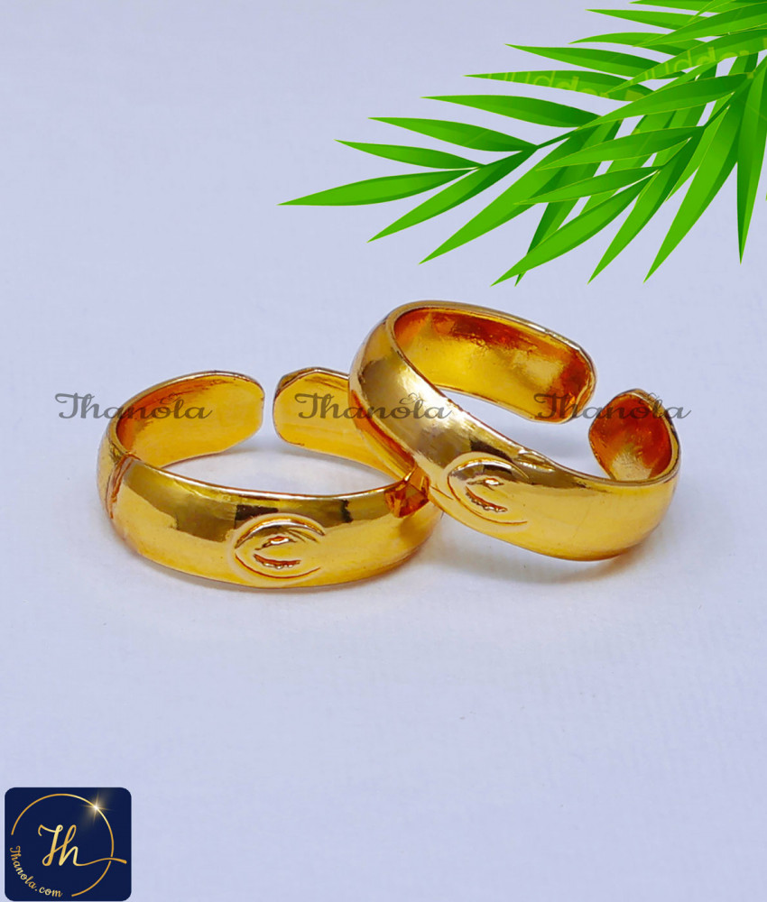 Real Gold Pattern Impon Toe Rings Covering Metti Design 1 gram gold toe rings price