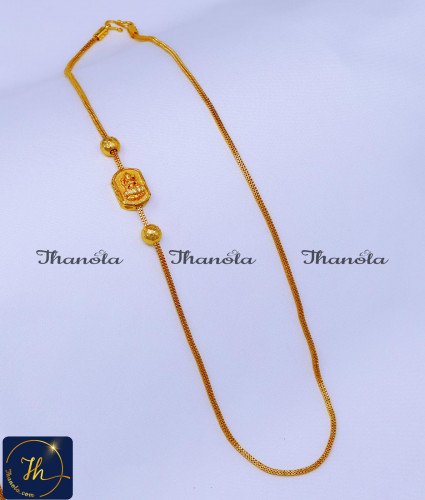 MCN1605 - Gold Model Lakshmi Mugappu Thali Chain New Design