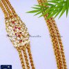 MCN1637 - Impon 3 Line Gold Plated Mugappu Thali Chain Design