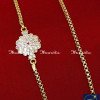 MCN1660 - Classy White Stone Simple Impon Mugappu Chain Online