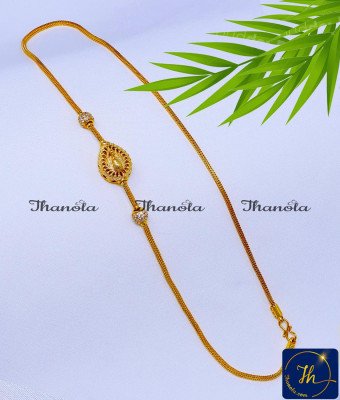 MCN1672 – Trendy Peacock Model Stone Mugappu Chain Latest Designs MCN1672 – Trendy Peacock Model Stone Mugappu Chain Latest Designs