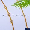 MCN1673 - Micro Gold Plated White Stone Ball Mugappu Chain Model