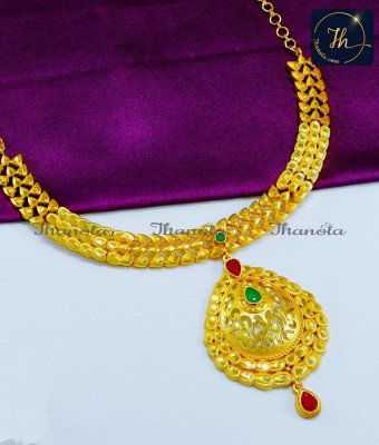 NLA0758 - Best Quality 2 Gram Gold Wedding Gold Necklace Designs