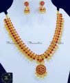 New Peacock Design Kemp Stone with Pearl Necklace Set wedding gold necklace designs, gold plated necklace, kemp necklace set, chidambaram gold covering, necklace designs new models, artificial necklace design, necklace design artificial, necklace set gold design, necklace set, stone necklace designs in gold