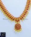 New Peacock Design Kemp Stone with Pearl Necklace Set wedding gold necklace designs, gold plated necklace, kemp necklace set, chidambaram gold covering, necklace designs new models, artificial necklace design, necklace design artificial, necklace set gold design, necklace set, stone necklace designs in gold
