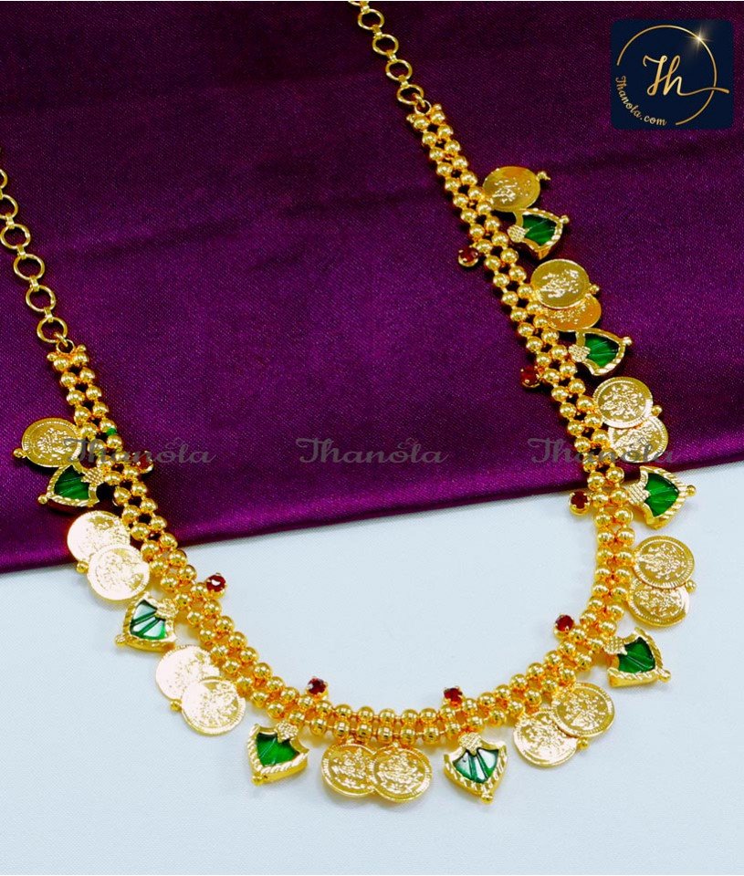 Latest Lakshmi Coin Palakka Necklace Designs New Model palakka necklace gold