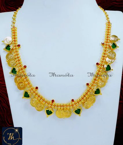 Latest Lakshmi Coin Palakka Necklace Designs New Model palakka necklace gold
