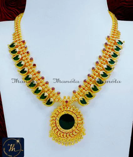 Traditional Kerala Jewellery Mango Palakka Necklace Gold kerala traditional necklace designs