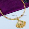 NLA0929 - Impon Stone Attigai Bridal Gold Necklace Design