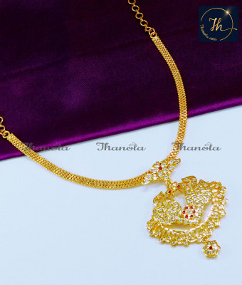NLA0955 - Impon Gold Plated Attigai Necklace Design for Women