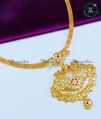 NLA0955 - Impon Gold Plated Attigai Necklace Design for Women
