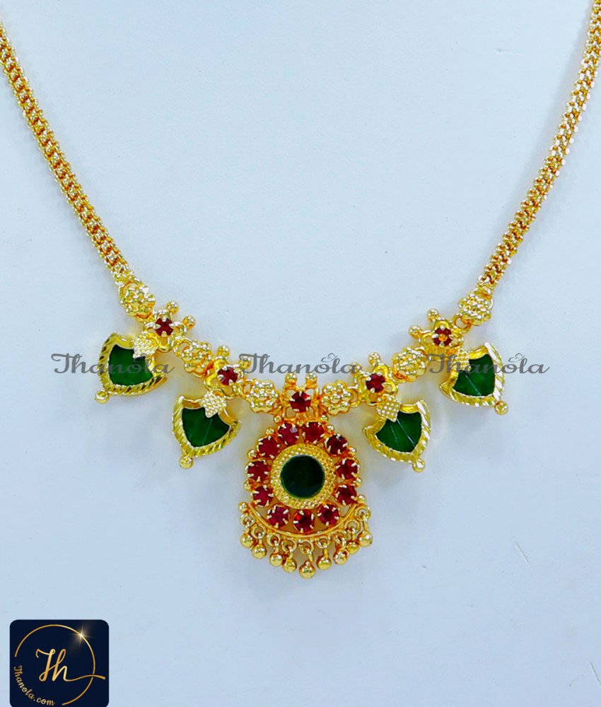Traditional Kerala Jewellery Palakka Necklace Online kerala traditional jewellery palakka mala