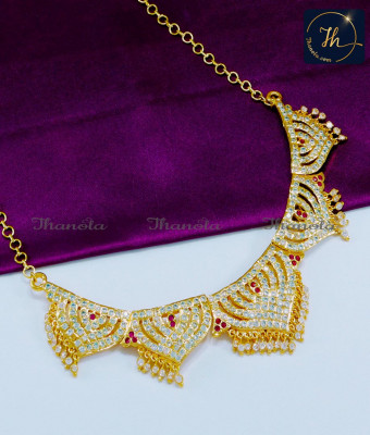 NLA0994 - Gold Wedding Necklace Designs Impon Choker Online