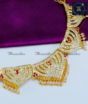 NLA0994 - Gold Wedding Necklace Designs Impon Choker Online
