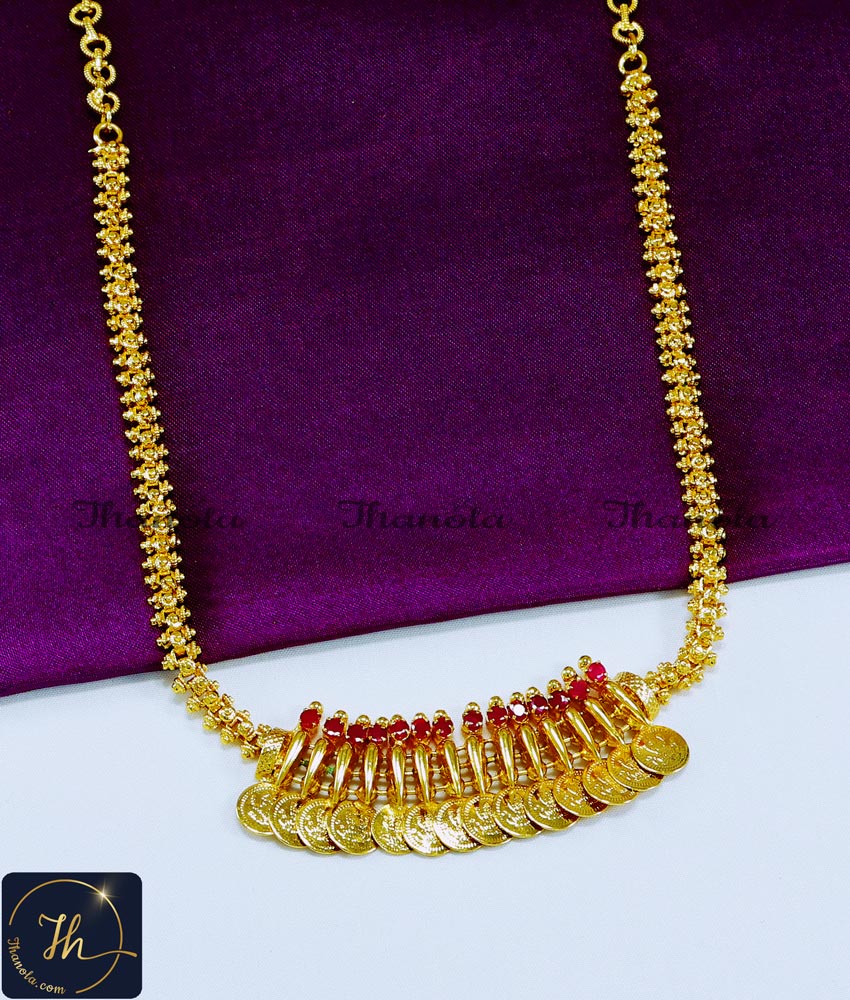 Latest Ruby Stone Necklace New Model for Wedding coin necklace designs