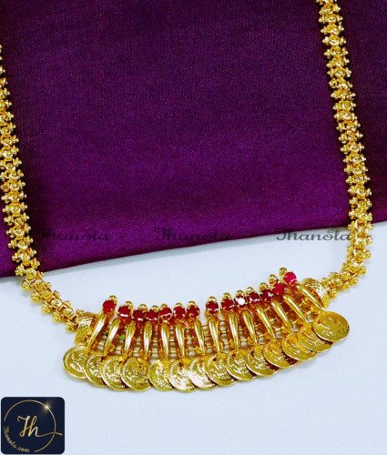 NLA1009 - Latest Ruby Stone Necklace New Model for Wedding