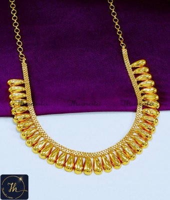 NLA1018 - Kerala Jewellery Gold Plated Necklace for Wedding