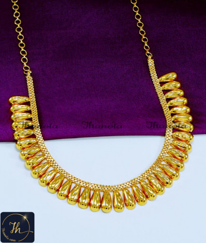 NLA1018 - Kerala Jewellery Gold Plated Necklace for Wedding