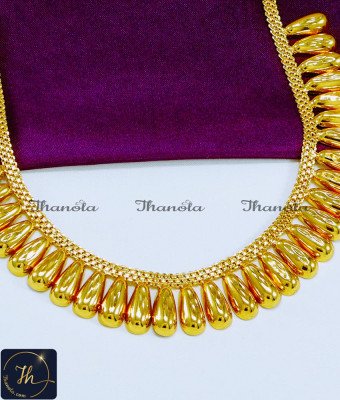 NLA1018 - Kerala Jewellery Gold Plated Necklace for Wedding NLA1018 - Kerala Jewellery Gold Plated Necklace for Wedding