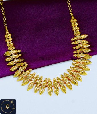 NLA1024 - New Kerala Style Light Weight Gold Necklace Design