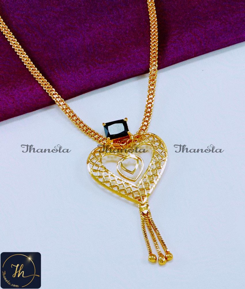 Simple Single Stone Necklace Light Weight Gold Model simple necklace designs