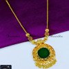 NLA1142 - New Gold Look Ruby Stone Palakka Pendant Necklace