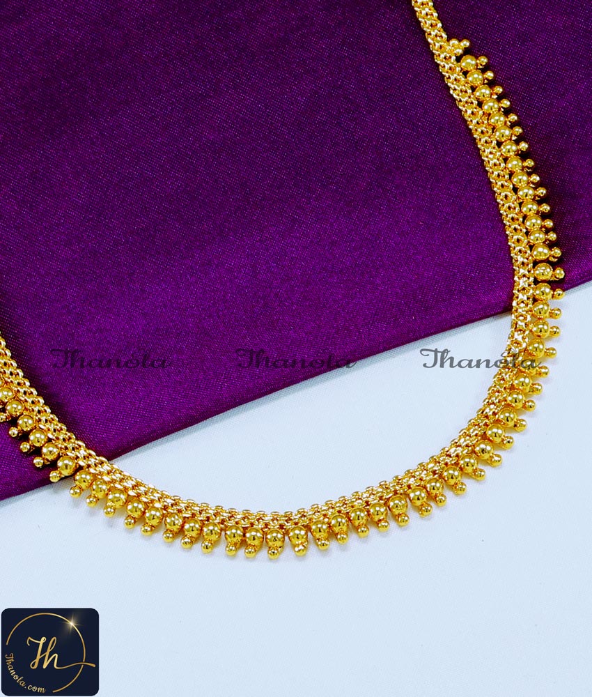 1 Gram Gold Beads Simple Necklace Design Online simple necklace designs