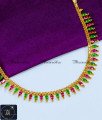 Unique Ruby Emerald Gold Plated Necklace Designs stone necklace