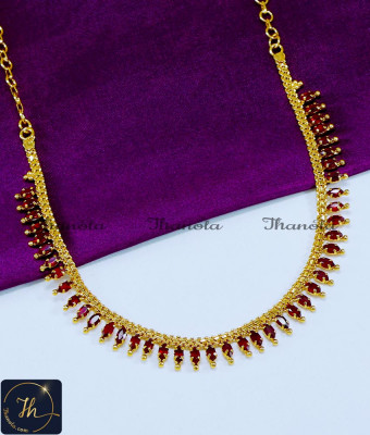 NLA1177 - New Model Ruby Stone Necklace Fashion Jewellery