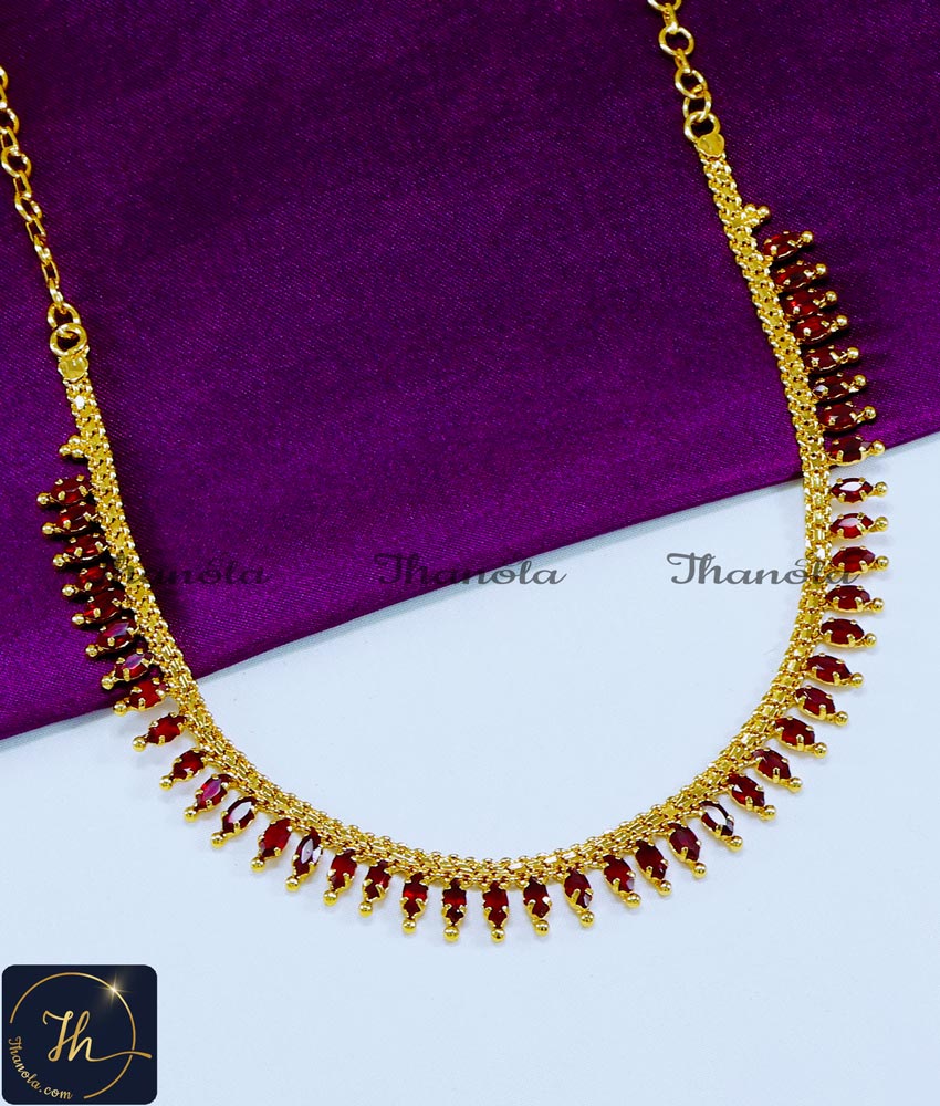 New Model Ruby Stone Necklace Fashion Jewellery best fashion jewellery online