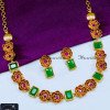 NLA1209 - Trendy Flower Design Stone Necklace with Earrings Set