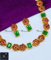 Trendy Flower Design Stone Necklace with Earrings Set stone necklace designs for ladies
