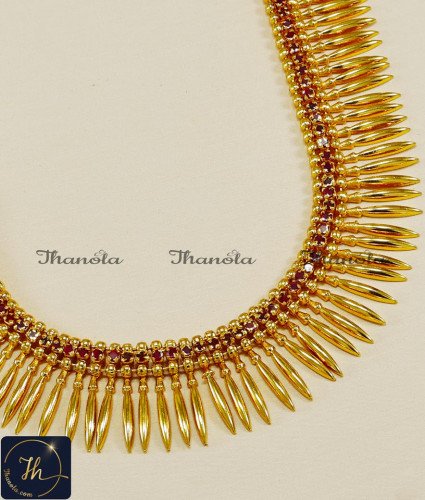NLA1233 - Kerala Bridal Jewellery Mullamottu Mala Necklace