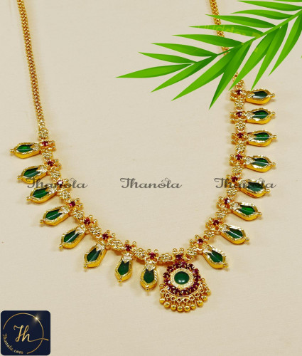 NLA1239 - Kerala Traditional Mullamottu Mala Necklace for Wedding