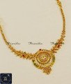 1 Gram Gold Plated Light Weight Simple Necklace Design 1gm gold plated jewellery