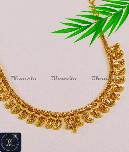NLA1387 - Buy One Gram Gold Plated Necklace Designs for Women