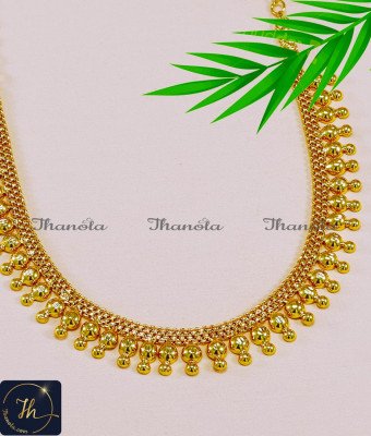 NLA1388 - South Indian Wedding Necklace for Women Gold Designs
