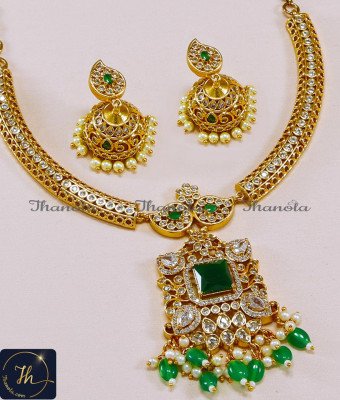 NLA1554 - Latest Necklace Design with Beads for V Neck Blouse
