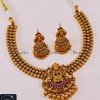 NLA1561 - Traditional Antique Jewellery Temple Design Necklace Set