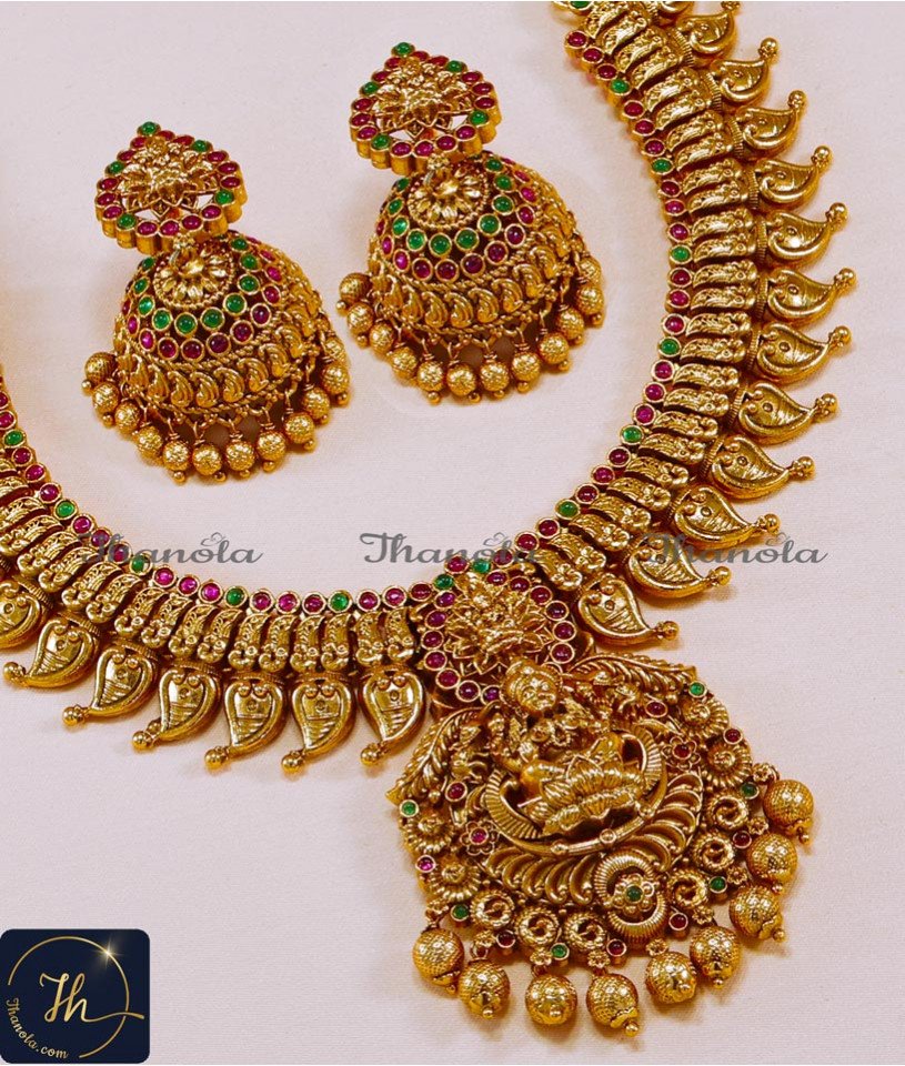 necklace antique, necklace designs antique, necklace set for wedding, necklace design with beads, antique necklace, antique gold jewelry, antique jewellery temple design, antique jewelry design, Latest Beads Necklace Designs