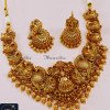 NLA1564 - Premium Quality Wedding Temple Antique Jewellery Set